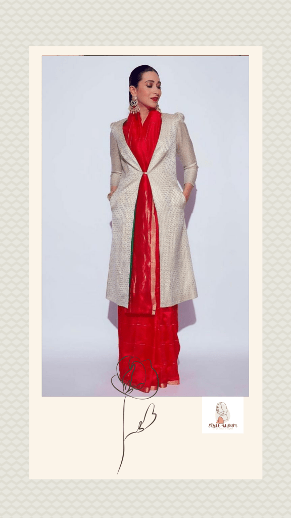 Karishma kapoor in red saree